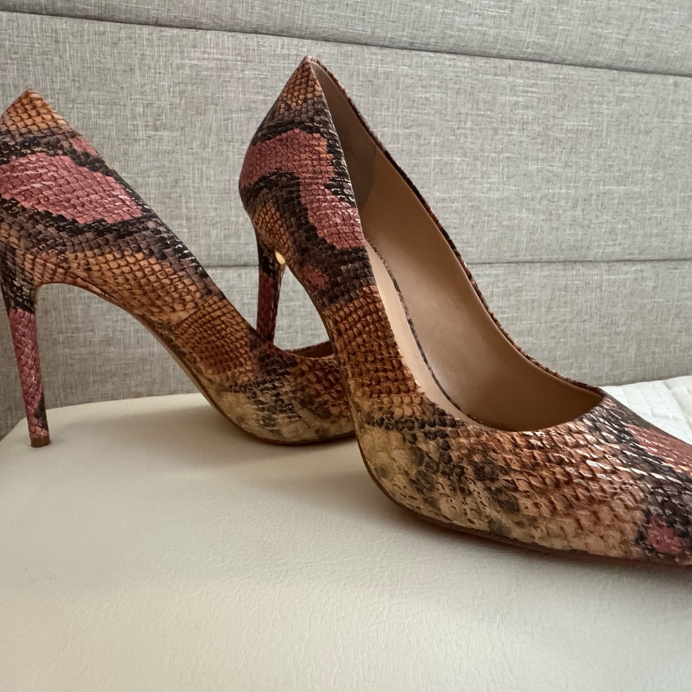Elegant Snakeskin Patterned Heels